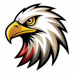 American bald eagle head vector illustration