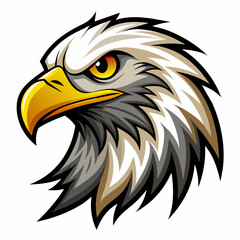 American bald eagle head vector illustration