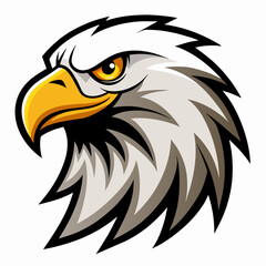 American bald eagle head vector illustration