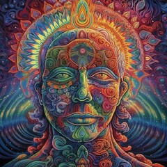 Obraz premium psychadelic face