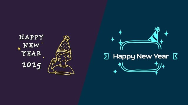 Happy New Year Party Celebration Title Intro Bundle