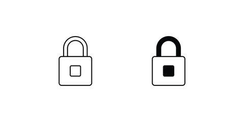 lock icon with white background vector stock illustration