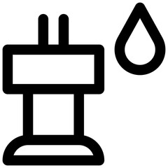 Obraz premium Water politics. Editable stroke vector icon.