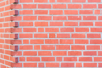 Brown brick wall texture background. Pattern with narrow brown bricks. - 793043849