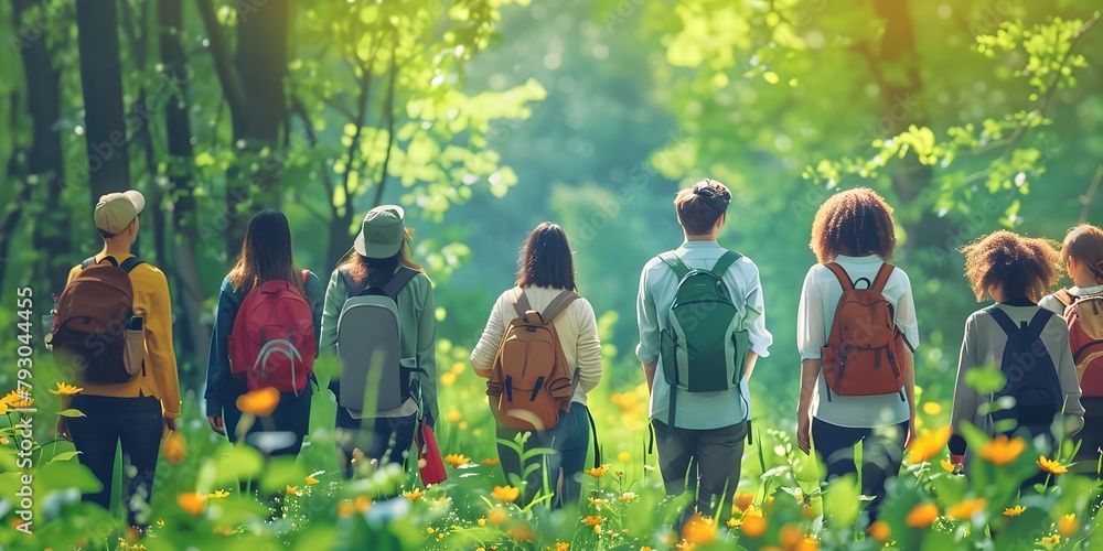 Poster guided nature walk exploring local ecosystems and environmental responsibility