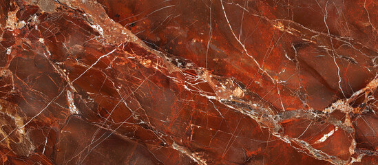 Rich auburn marble texture with deep red and brown veins, perfect for a warm and inviting atmosphere