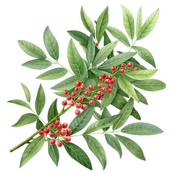 schinus terebinthifolius, schinus terebinthifolia, Illustration