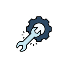 Gear icon design with white background stock illustration