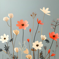Photo of a beautiful floral background for clothes, textiles, crockery, decoration, gift, papers, etc. generative ai