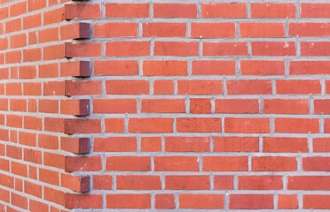 Brown brick wall texture background. Pattern with narrow brown bricks. - 793051698
