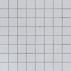 Dirty grey ceramic tile wall texture, outdoor background. - 793053092