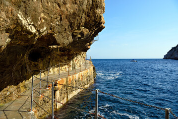 castro marina and the zinzulusa cave puglia italy - obrazy, fototapety, plakaty