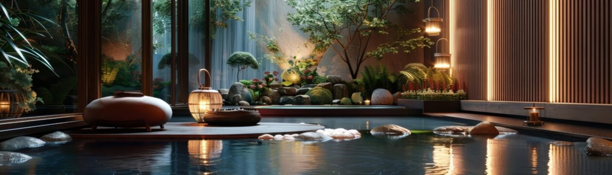 A serene setting that evokes feelings of comfort and relaxation