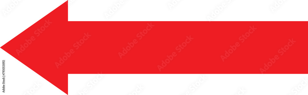 Poster red arrow right vector direction isolated on a white background. simple red arrow