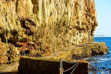 Zinzulusa cave on the Salento coast between Castro and Santa Cesarea Terme, one of the most famous anchialine caves in southern Italy Castro Marina