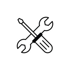 Wrench icon design with white background stock illustration