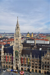 Blick über München mit dem Rathaus