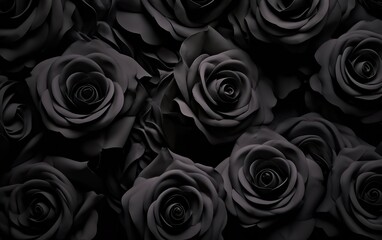 Elegant Black Roses Background