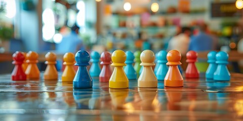 Board Game Pieces for Virtual Team Building Activities and Remote Concepts
