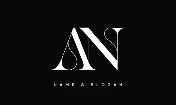 AN, NA, A, N Abstract Letters Logo Monogram
