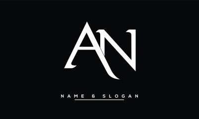 AN, NA, A, N Abstract Letters Logo Monogram