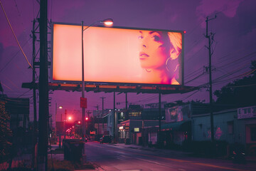 billboard in the city at night