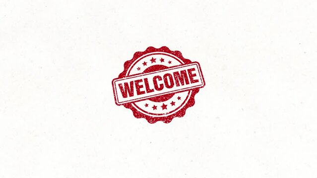 Welcome Rubber Stamp