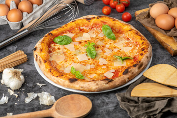pizza with mushrooms