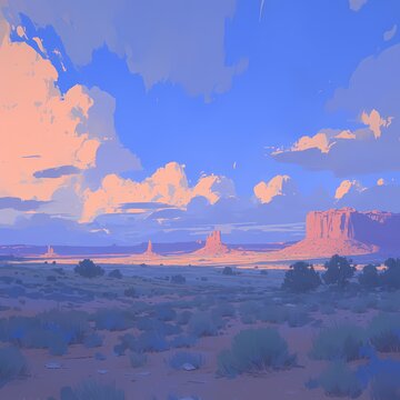 Awe-Inspiring Four Corners Monument Sunrise in the Vast Flat Desert Landscape