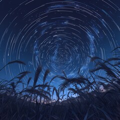 Majestic Milky Way Galaxy Serenading Silent Fields at Dusk