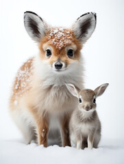 Obraz premium animals, ultra realistic, white background сreated with Generative Ai