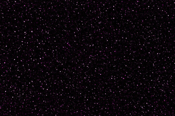 Starry night sky. Galaxy space background. Colourful night sky with glowing stars. Purple violet magenta pink dark night with shiny stars. New Year, Christmas and Celebration backdrop concepts.	