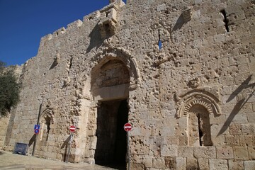 Zion Gate of the Old City of Jerusalem, Israel
