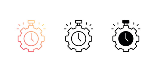 Time Management icon design with white background stock illustration