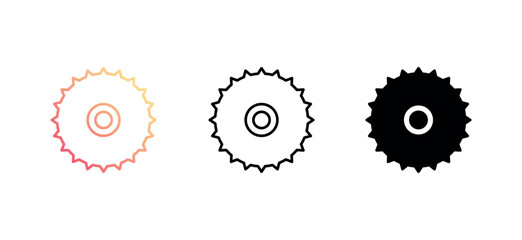 Circular Saw icon design with white background stock illustration