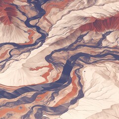 Unveiling the Natural Wonder: Spectacular Bird's Eye Perspective on a Dried-Up River