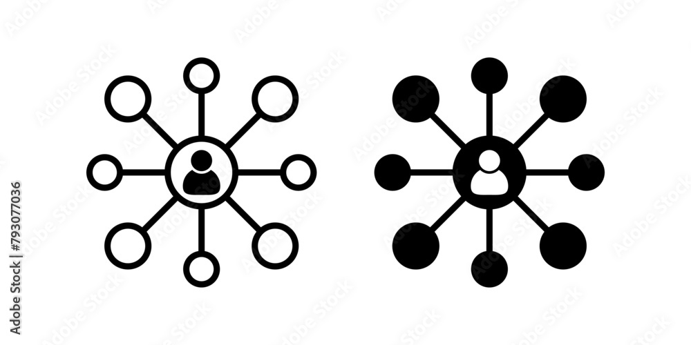 Poster connection icon set. for mobile concept and web design. vector illustration