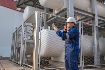 Engineers and supervisor work place to keep liquid helium,preventive maintenance schedule...