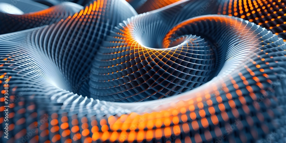 Aufkleber mesmerizing kinetic optical illusions in fluid abstract composition with vibrant swirling patterns a