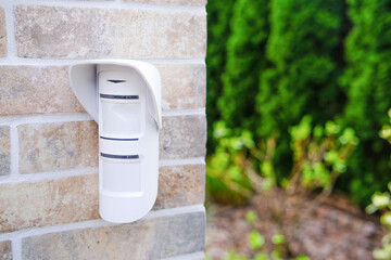 Security alarm system Mounted Mailbox on Brick Wall