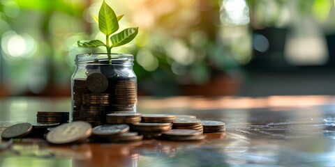Fototapeta premium Developing a Prosperous Financial Future Motivational Posters for Business and Finance Decor