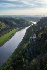 view of the river in Germany Elbsandsteingebirge