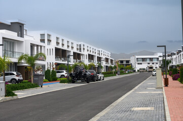 new residential complex in Cyprus with white duplexes 4