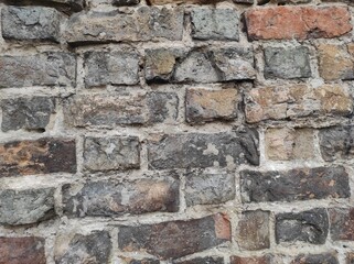 Old brick texture. blanks for design. Cracked brick