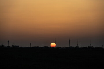 beautiful landscapes of the blooming Kalmyk steppe on a spring day
