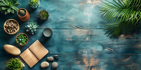 Cozy Workspace with DIY Stress Management Tools and Mindful Wellness Accessories