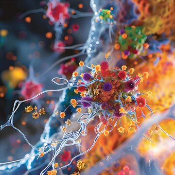 Microscopic Battlefield: Viruses and Immune Response