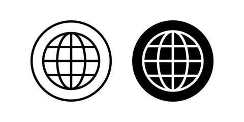 Globe Icon Set. for mobile concept and web design. vector illustration - obrazy, fototapety, plakaty
