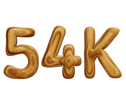 Wooden 54k for followers and subscribers celebration