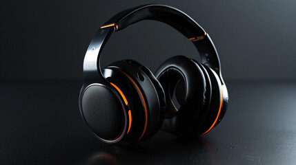 A pair of stylish headphones delivering immersive audio. - obrazy, fototapety, plakaty